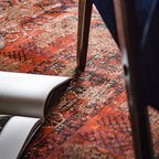 Vintage floor rug - Antiquarian Hadschlu Red 8719