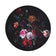Round Floral Rug - Florine Black/Pink