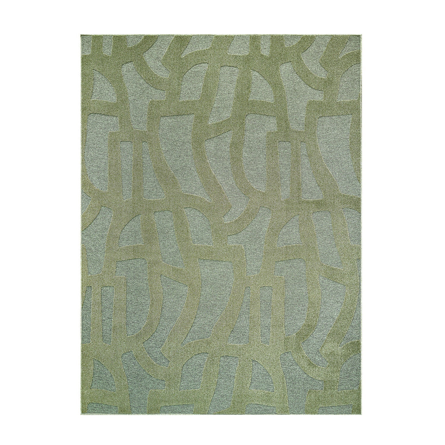 Modern floor rug - Thor Green 4141