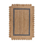 Jute floor rug - Grazo Natural/Grey