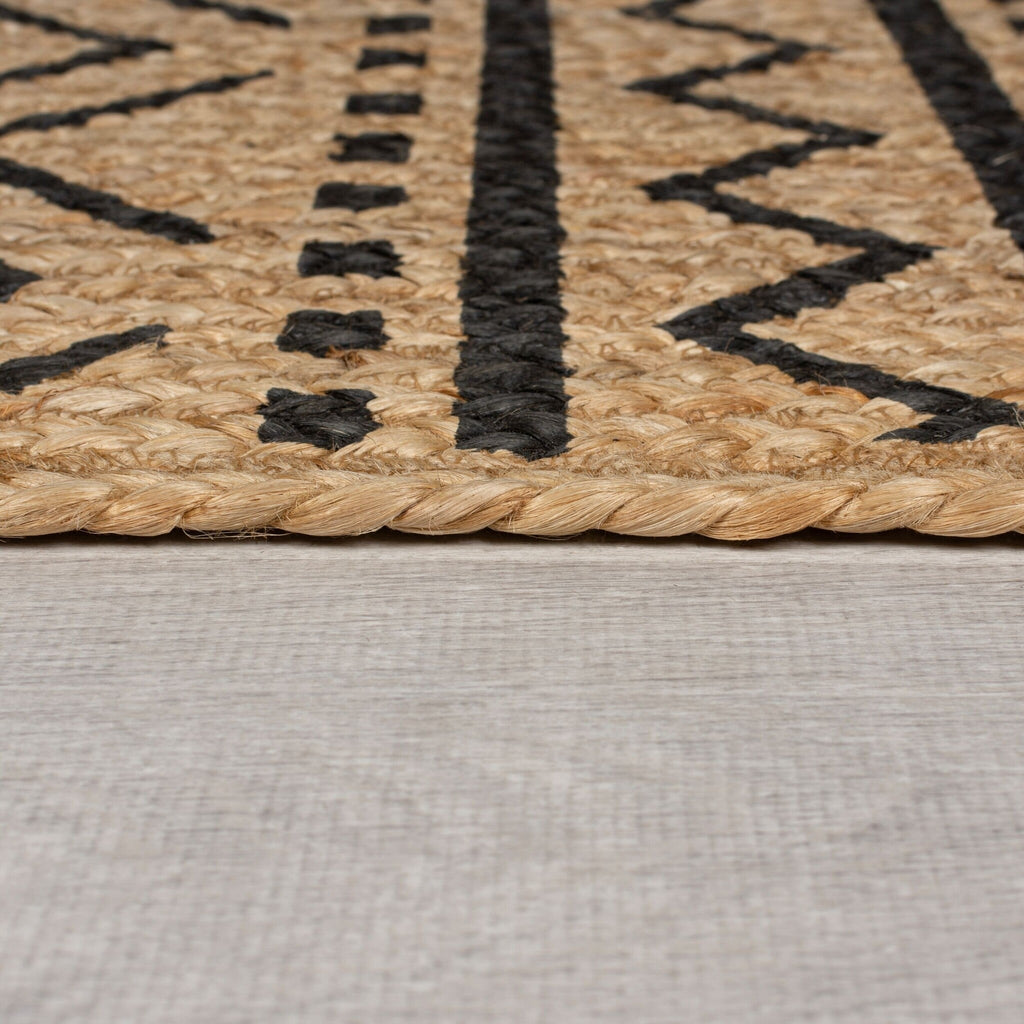 Jute floor rug - Lucio Geo Natural