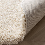 Round shaggy rug - Yves Cream