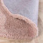 Soft round rug - Teddy Pink
