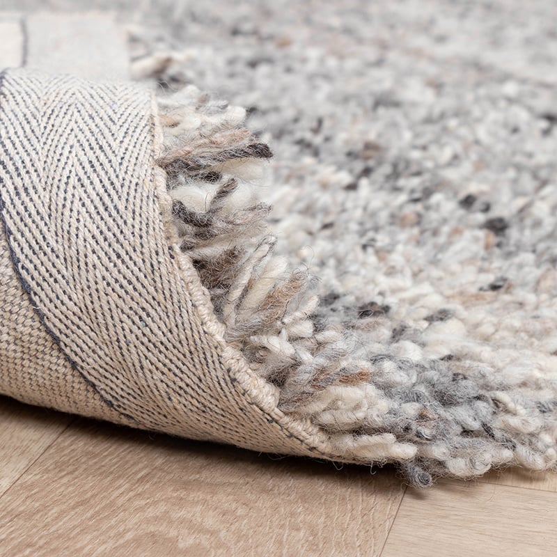 High Pile Wool Rug - Royal Light Grey/Blended