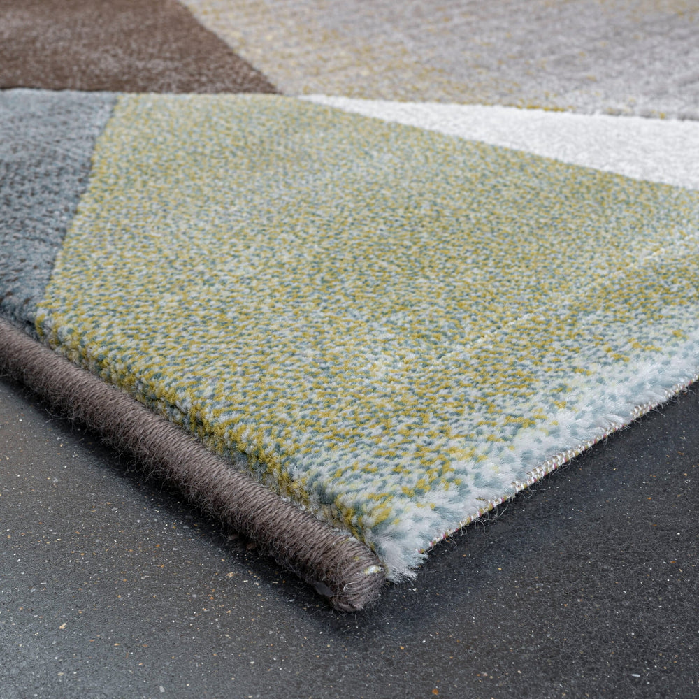 Abstract Floor Rug - Axil Blue/Green 5250