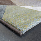 Abstract Floor Rug - Axil Blue/Green 5250