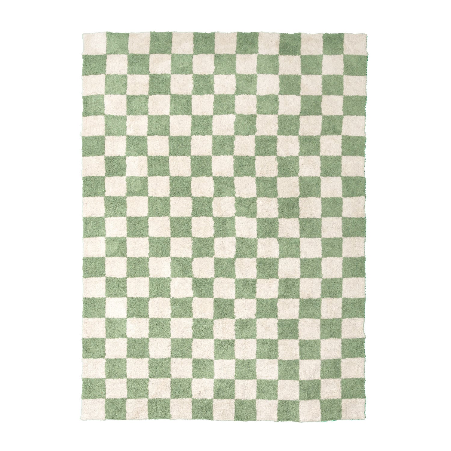 Retro Rug - Gambit Green/White