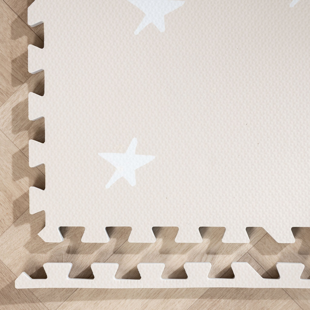 Foam Puzzle Mat – Alfie Stars Grey/Beige