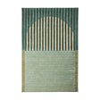 Modern wool floor rug - Fano Green