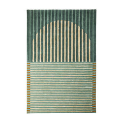 Modern wool floor rug - Fano Green