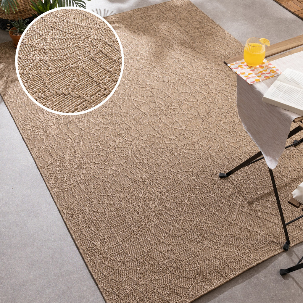 Indoor Outdoor Rug - Dunes Mandala Brown