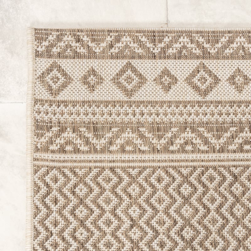 Jute Outdoor Rug - Nomad Aztec Cream