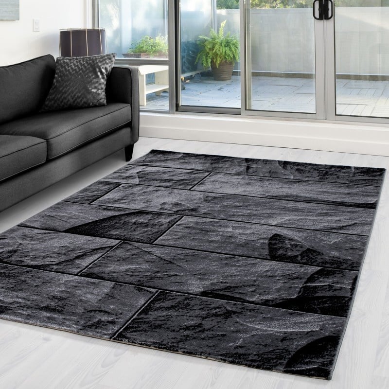 Modern Floor Rug - Jena Black 9250