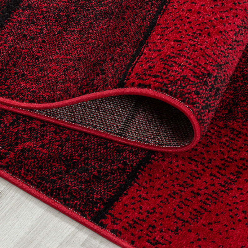 Modern floor rug - Brick Red 1110