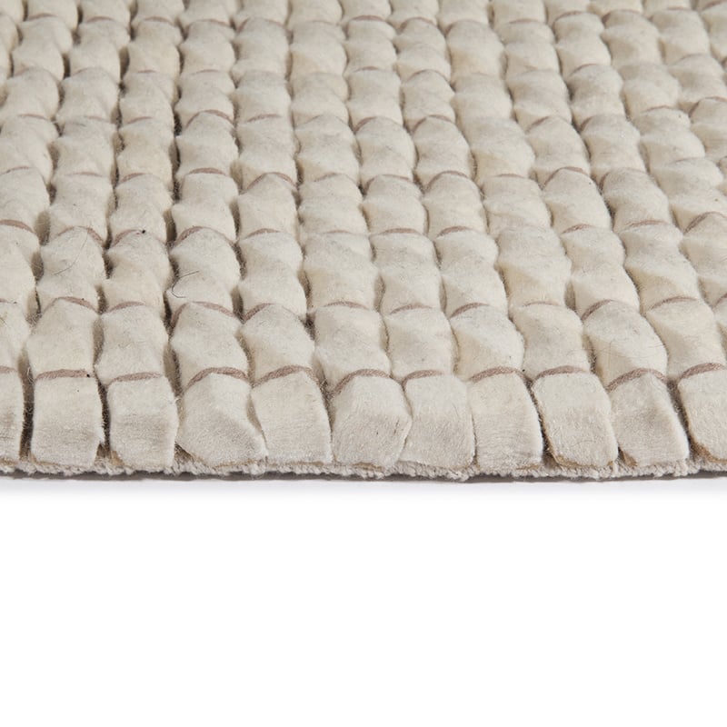 Wool floor rug - Louise White