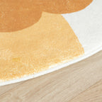 Round Washable Children’s Play Rug – Sammy Lion Brown