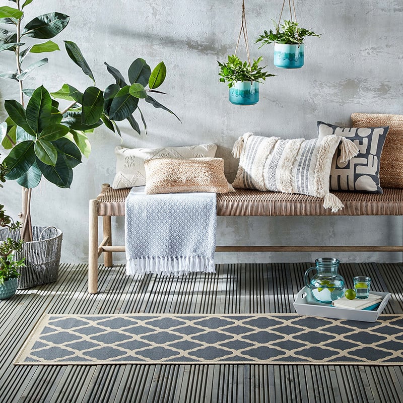 Retro balcony rug - Floreno Padua Beige/Anthracite