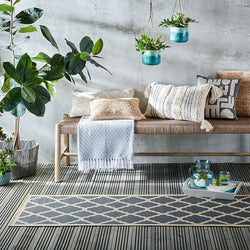 Retro balcony rug - Floreno Padua Beige/Anthracite