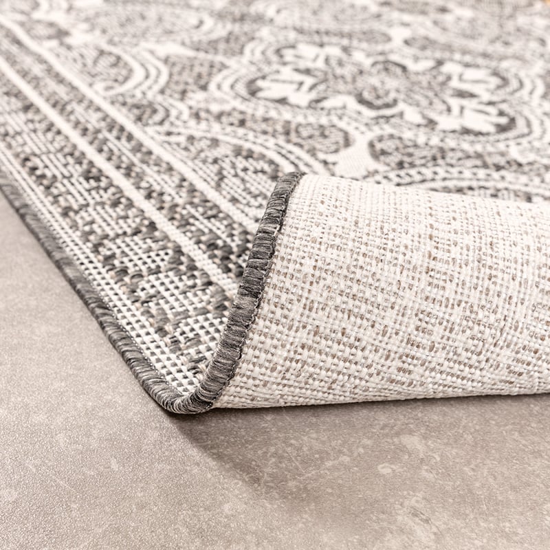 Square Outdoor Rug - Summer Oriental Grey