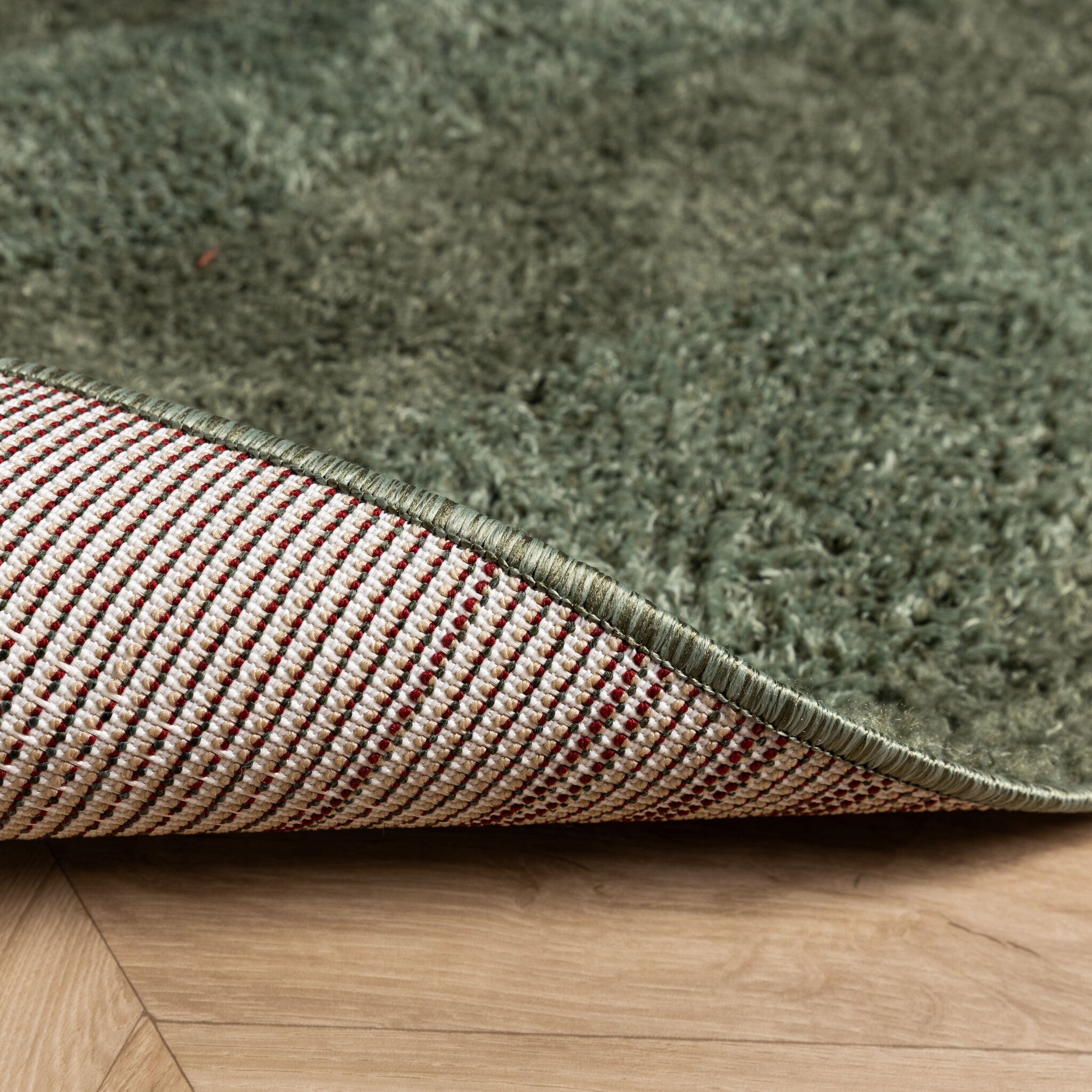 Scandinavian Rug - Lova Border Green