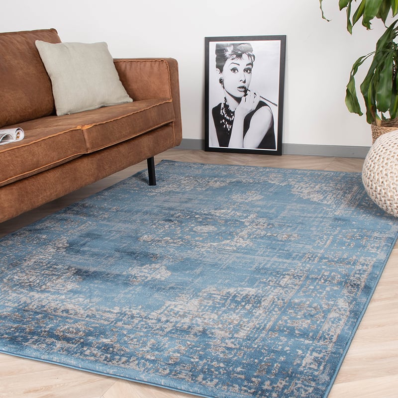 Vintage Rug - Deep Medallion Blue