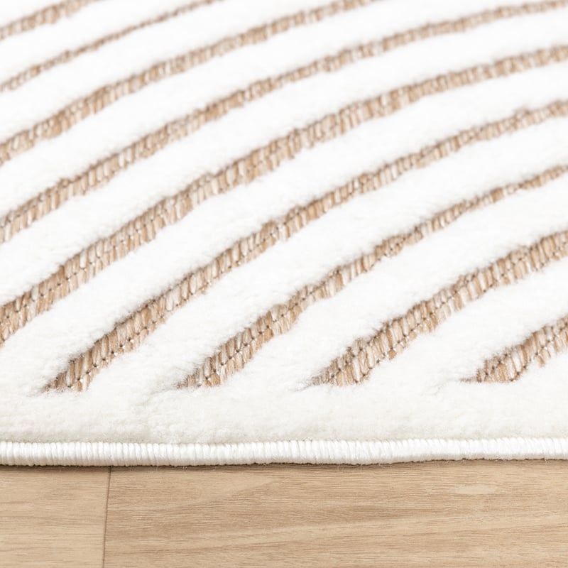 Modern Rug - Nori Curves White/Taupe
