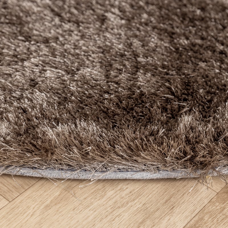 Round High Pile Rug - Glorious Silver/Grey