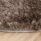 Round High Pile Rug - Glorious Silver/Grey