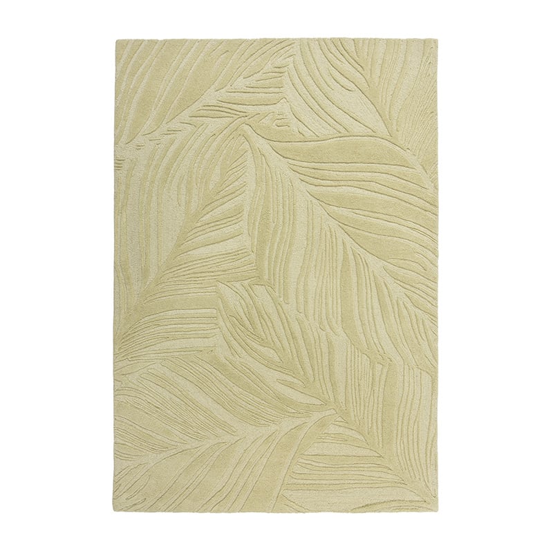 Modern Area Rug - Solacio Leaves Olive Green