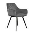 Velvet Dining Chair - Karl Dark Grey