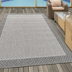 Jute balcony rug - Aruba Edge Crème