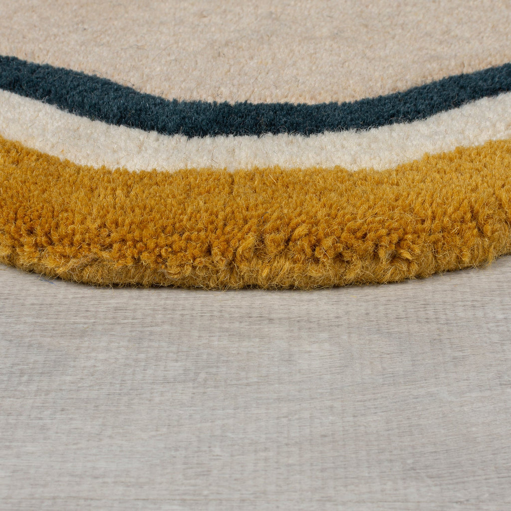 Organic floor rug - Leo Beige/Multicolor