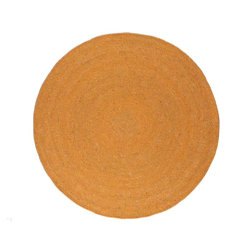 Round Wool Rug - Wise Yellow