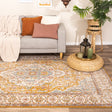 Vintage Rug - Thirza Medallion Ochre Yellow/Multicolour
