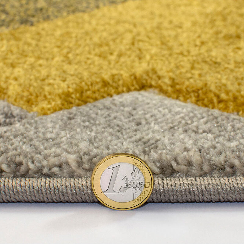 Modern Floor Rug - Hando Nimbus Grey/Ochre Yellow