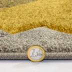 Modern Floor Rug - Hando Nimbus Grey/Ochre Yellow