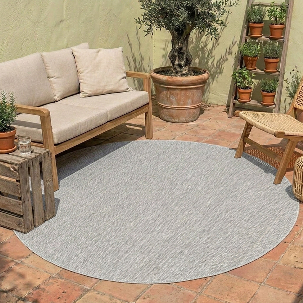 Round Outdoor Rug - Costa Grey