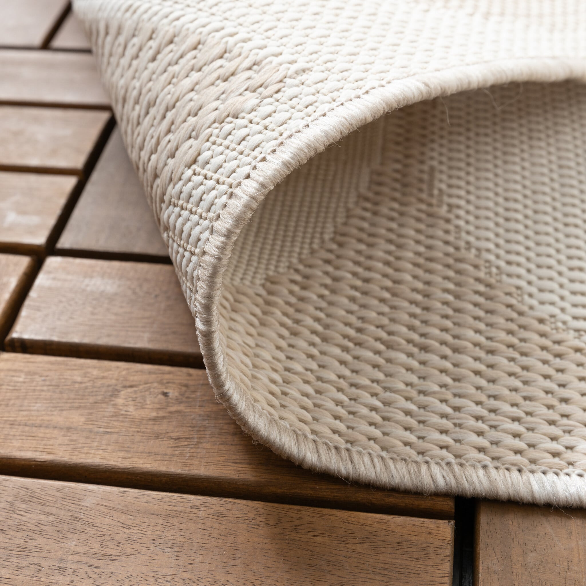 Outdoor Rug - Capri Circles Beige/Cream
