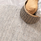 Round Berber Rug - Aicha Grey