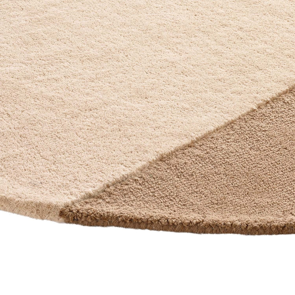 Round wool floor rug - Organix Beige/Cream 210