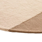 Round wool floor rug - Organix Beige/Cream 210