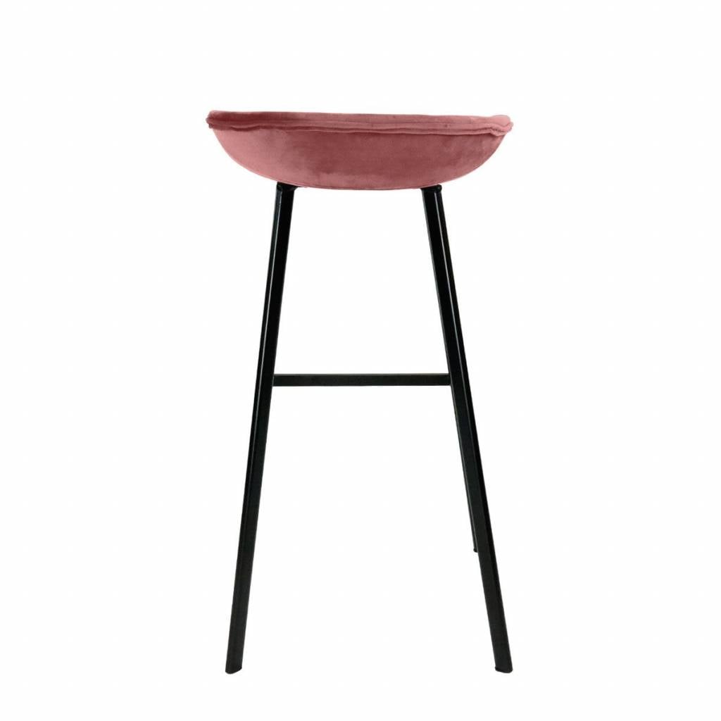 Velvet bar stool - Pink