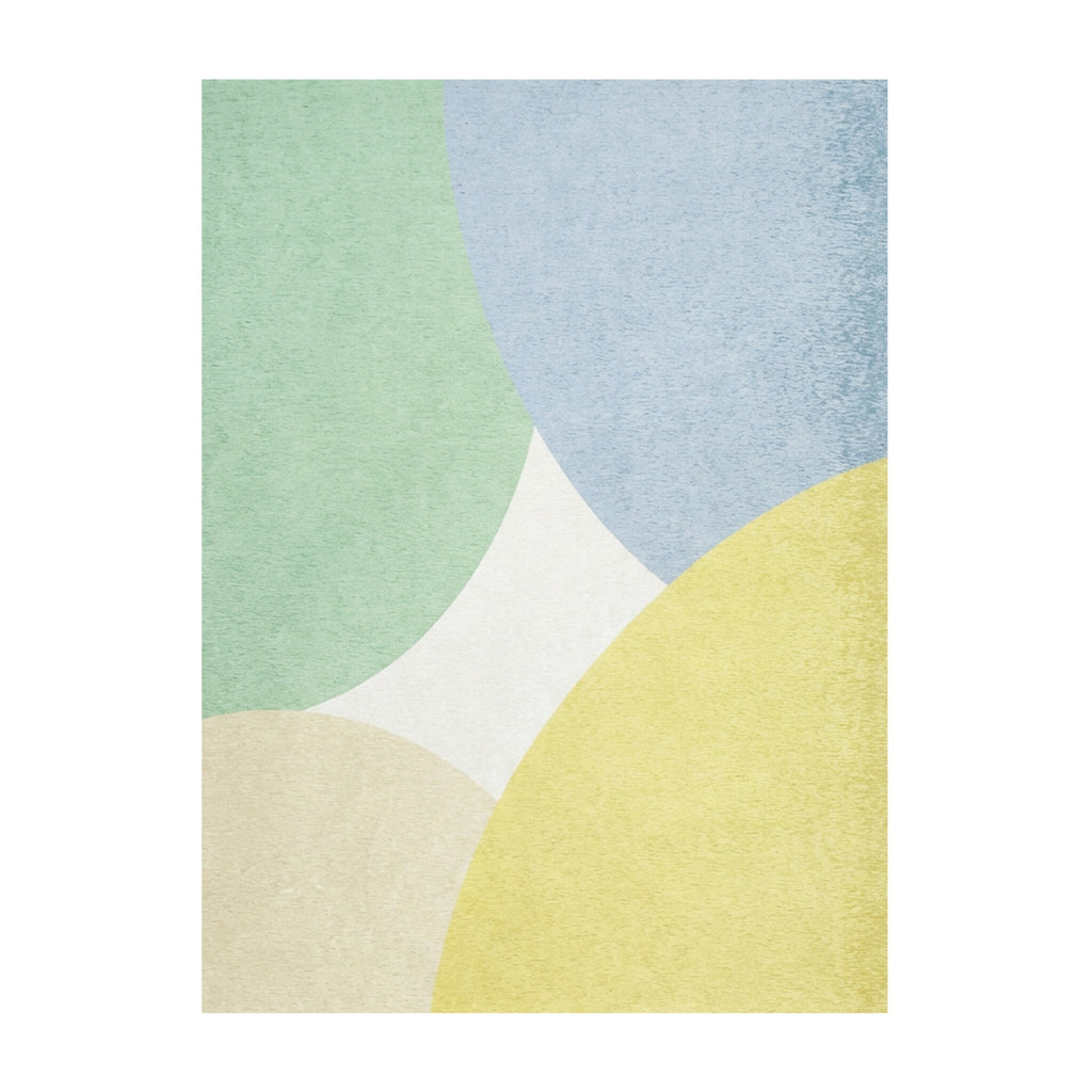 Geometric Rug – Swing Circles Blue/Green