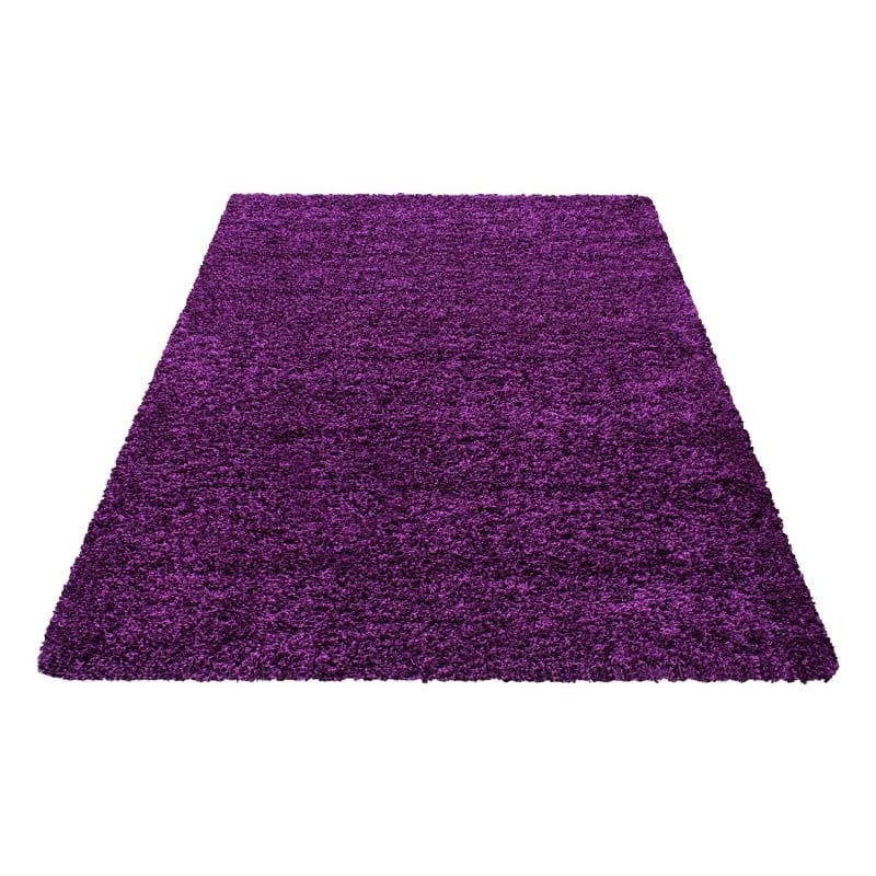 High-pile floor rug - Life Purple