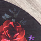 Round Floral Rug - Florine Black/Pink