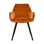 Velvet Dining Chair - Karl Orange