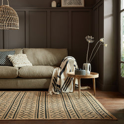 Jute floor rug - Lucio Geo Natural