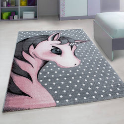Children's floor rug Unicorn - Anna Pink