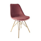 Chair Velvet Pink - Gold frame
