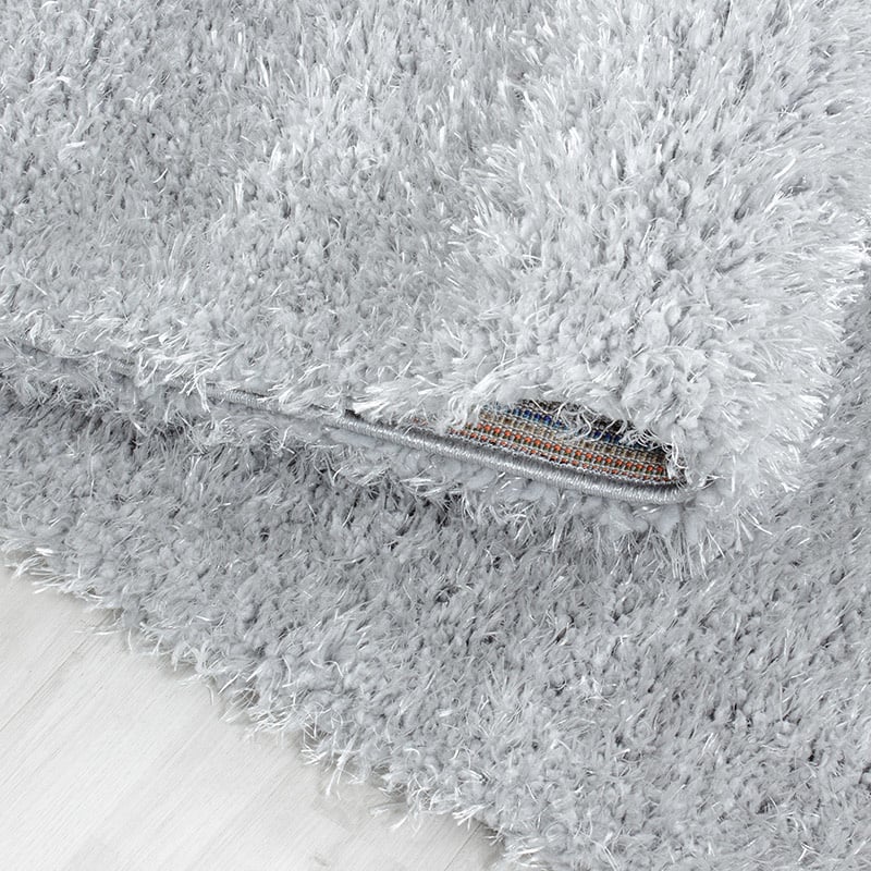 Round High-pile floor rug - Blushy Light Grey